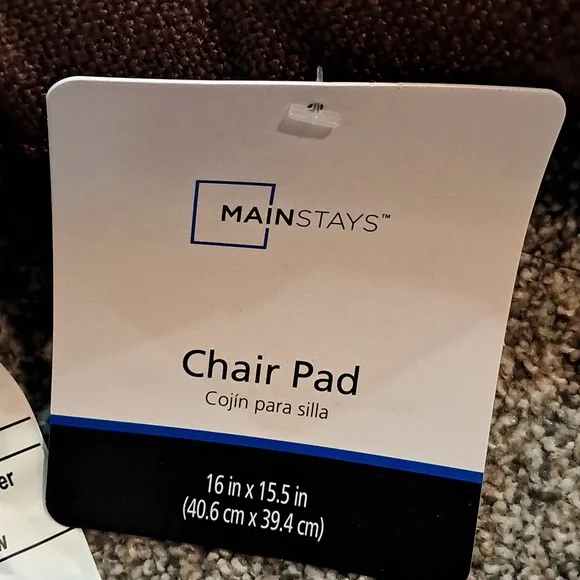 Mainstay Brown Chair Pads Set Of 4 - Picture 3 of 7